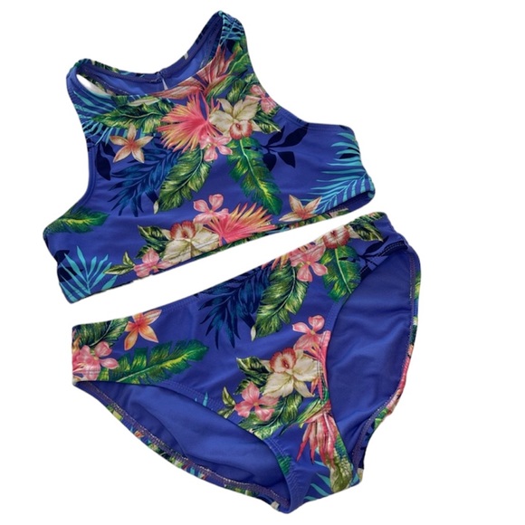 GAP Other - GAPKids Tropical Floral Purple Bikini Girls Size Large (10)